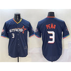 H.Astros #3 Jeremy Pena Navy 2025 City Connect With Texas Patch Limited Stitched Jersey