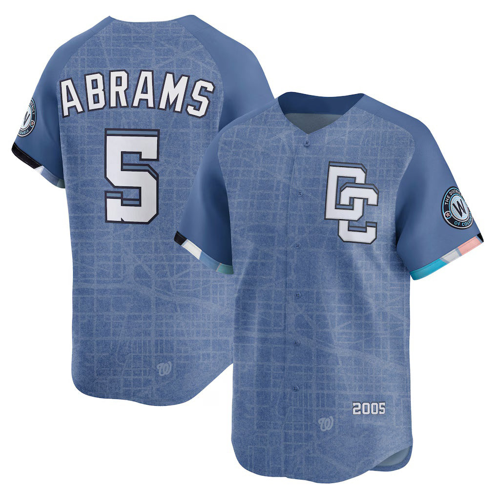 W.Nationals #5 CJ Abrams Blue 2025 City Connect Limited Jersey