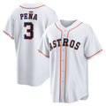 H.Astros #3 Jeremy Pena White Home Replica Jersey