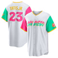 SD.Padres #23 Fernando Tatis Jr. White City Connect Replica Player Jersey