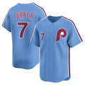 P.Phillies #7 Trea Turner Light Blue Alternate Limited Player Jersey