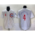 C.Cubs #4 Pete Crow-Armstrong White Pinstripe 2nd Alternate Limited Stitched Jersey