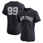 NY.Yankees #99 Aaron Judge Navy Alternate 1 Elite Player Jersey