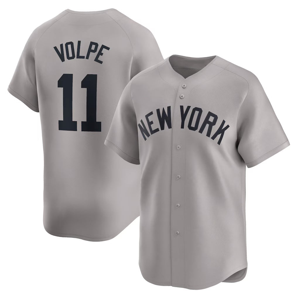 NY.Yankees #11 Anthony Volpe Gray Away Limited Player Jersey