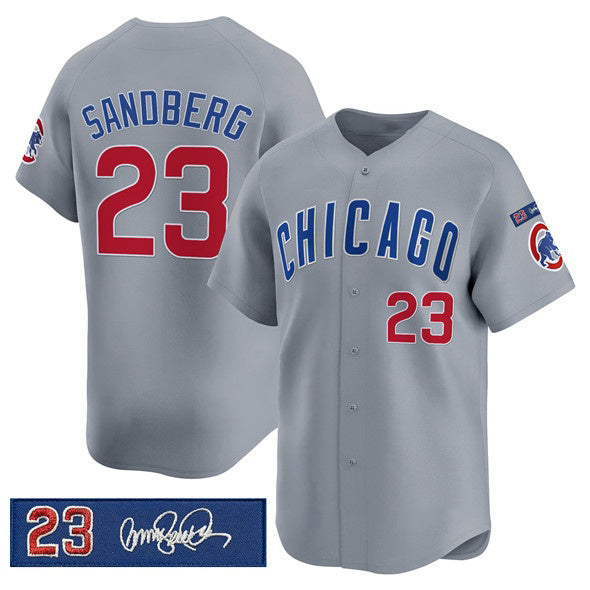 C.Cubs #23 Ryne Sandberg Gray 'Ryne Sandberg Tribute' Vapor Limited V3 Stitched Jersey