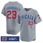 C.Cubs #23 Ryne Sandberg Gray 'Ryne Sandberg Tribute' Vapor Limited V3 Stitched Jersey