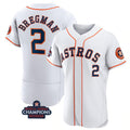 H.Astros #2 Alex Bregman White 2022 World Series Champions Flex Base Stitched  Jersey