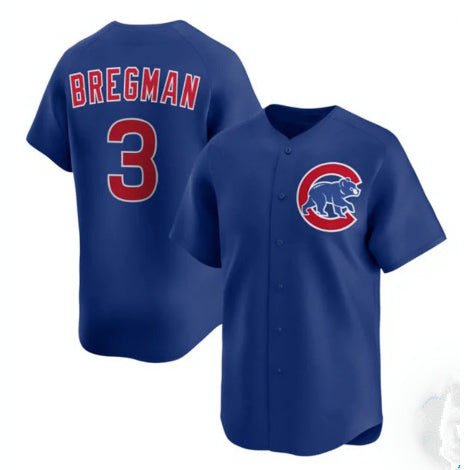 C.Cubs #3 Alex Bregman Royal Limited Stitched Jersey
