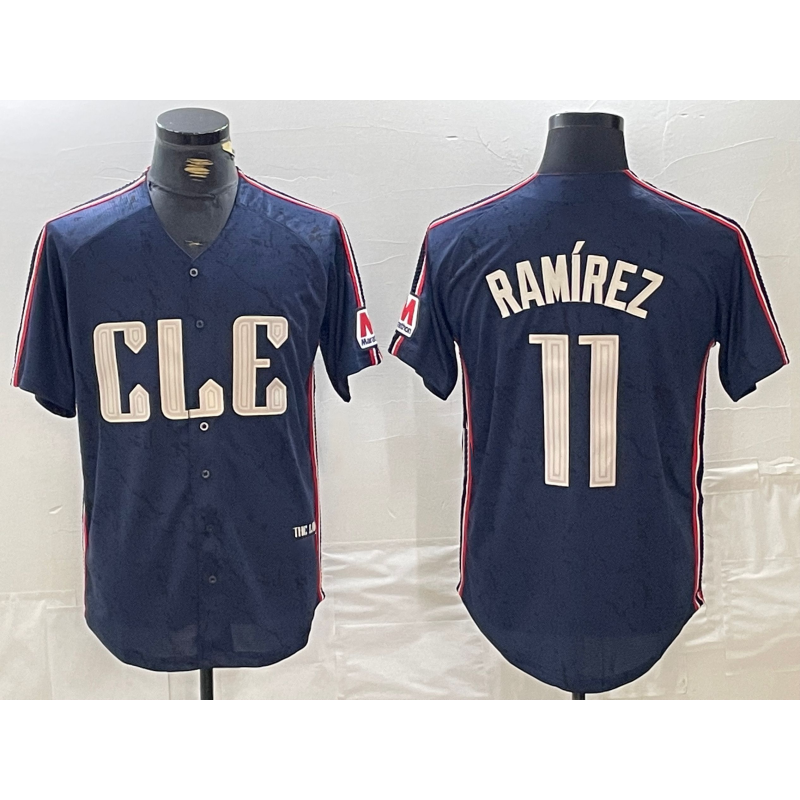 C.Guardians #11 Jose Ramirez Navy 2024 City Connect Limited Stitched Jersey