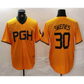P.Pirates #30 Paul Skenes Yellow 2023 City Connect Stitched Jersey