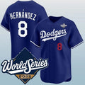 LA.Dodgers #8 Enrique Hernandez Blue 2025 World Series Vapor Limited Stitched Jersey