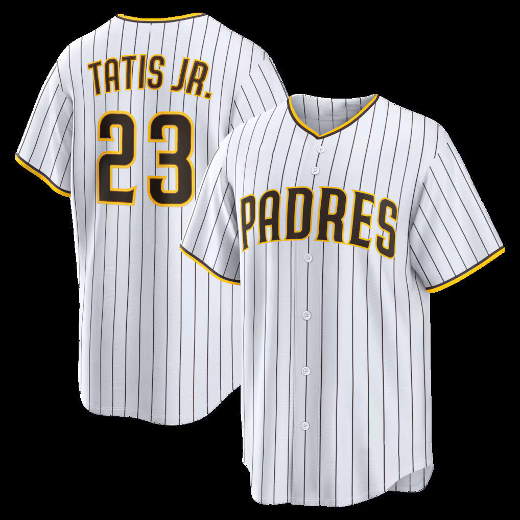 SD.Padres #23 Fernando Tatis Jr. White Home Replica Player Jersey