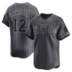 NY.Mets #12 Francisco Lindor Gray City Connect Limited Player Jersey