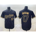LA.Dodgers #17 Shohei Ohtani Black Gold Limited Stitched Jersey