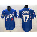 LA.Dodgers #17 Shohei Ohtani Royal 2025 World Series Champions Patch Tokyo Series Limited Stitched Jersey