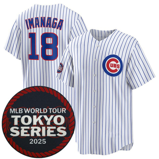 C.Cubs #18 Shota Imanaga White 2025 World Tour Tokyo Series Home Stitched Jersey