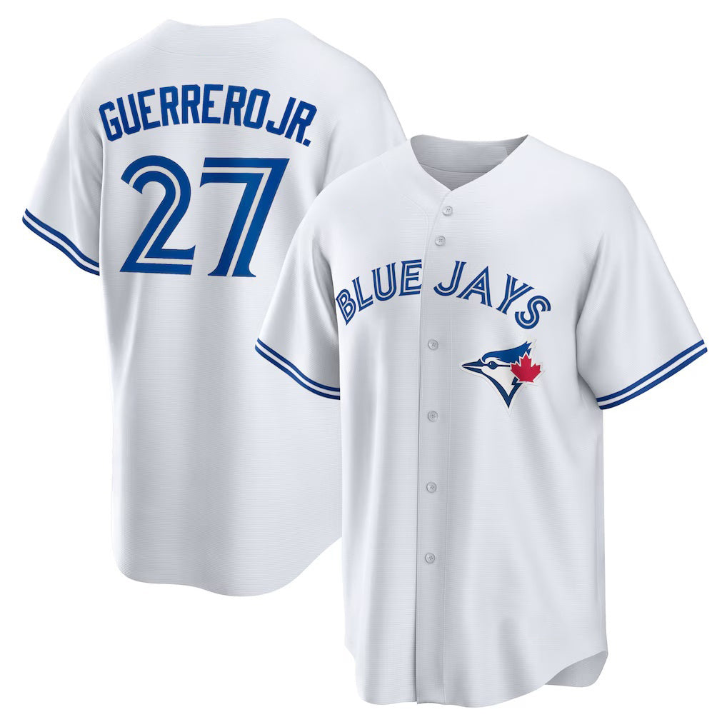 TB.Jays #27 Vladimir Guerrero Jr. White Home Replica Player Name Jersey
