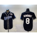 LA.Dodgers #8 Enrique Hernandez Black 2024 World Series Cool Base Stitched Jersey