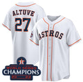 H.Astros #27 Jose Altuve White 2022 World Series Champions Home Stitched  Jersey