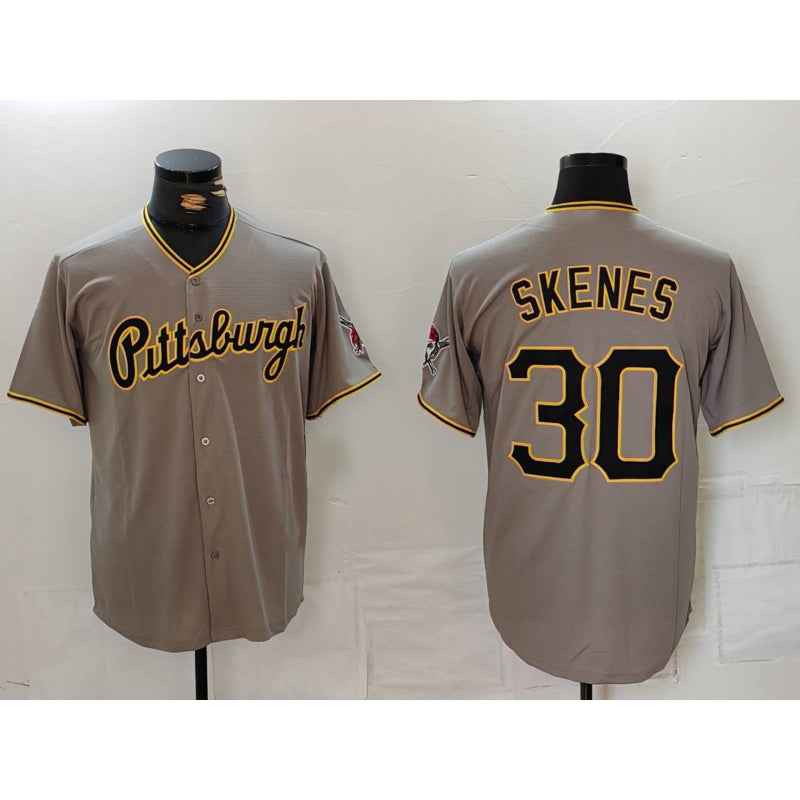 P.Pirates #30 Paul Skenes Gray Stitched Jersey