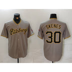 P.Pirates #30 Paul Skenes Gray Stitched Jersey