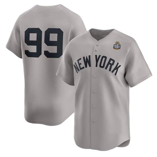 NY.Yankees #99 Aaron Judge Gray 2024 World Series Limited Stitched  Jersey
