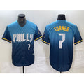 P.Phillies #7 Trea Turner Number Blue 2024 City Connect Limited 2 Stitched Jersey