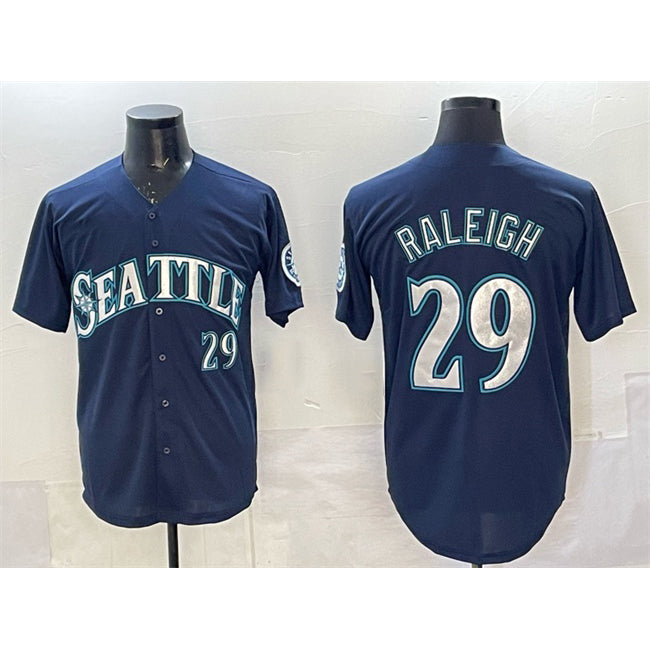 S.Mariners #29 Cal Raleigh Navy Limited Stitched jersey