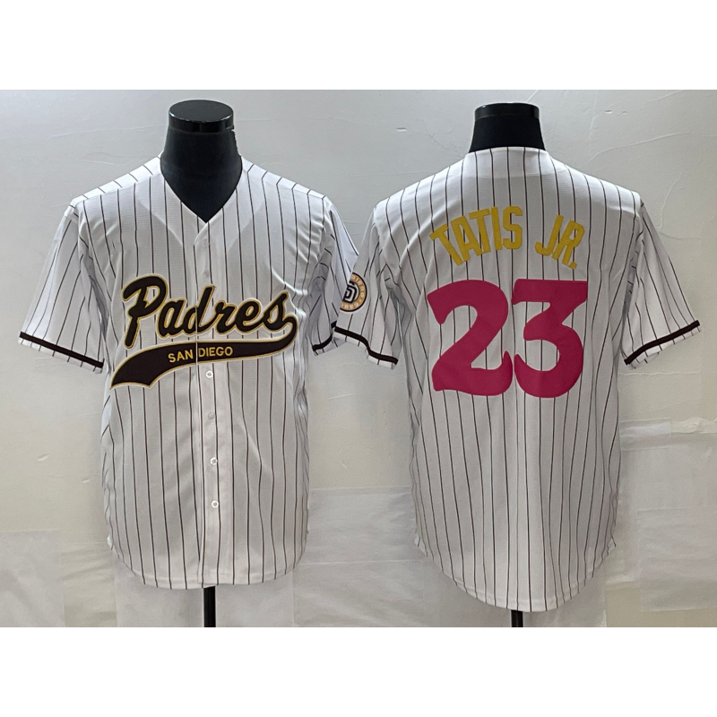 SD.Padres #23 Fernando Tatis Jr. White NEW 2023 City Connect Cool Base 2 Stitched Jersey