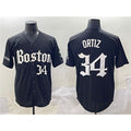 BR.Sox #34 David Ortiz Black Gothic Vapor Limited Stitched  Jersey