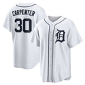 D.Tigers #30 Kerry Carpenter White Home Replica Jersey