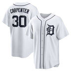 D.Tigers #30 Kerry Carpenter White Home Replica Jersey