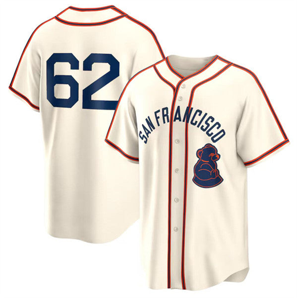 SF.Giants #62 Logan Webb Cream 2024 Rickwood Classic Stitched Jersey