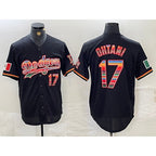LA.Dodgers #17 Shohei Ohtani Black Mexico Cool Base Stitched Jersey