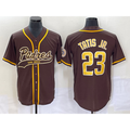 SD.Padres #23 Fernando Tatis Jr. Brown NEW 2023 Cool Base Stitched Jersey