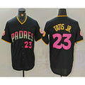 SD.Padres #23 Fernando Tatis Jr. Number Black 20th Anniversary Cool Base Stitched Jersey
