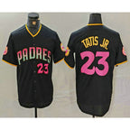 SD.Padres #23 Fernando Tatis Jr. Number Black 20th Anniversary Cool Base Stitched Jersey