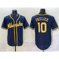 M.Brewers #10 Sal Frelick Navy Cool Base Stitched Jersey