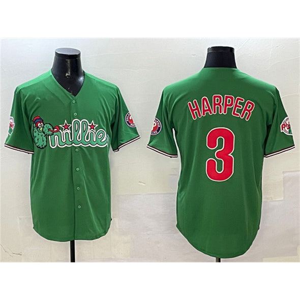 P.Phillies #3 Bryce Harper Green Phanatic Limited 2 Stitched Jersey