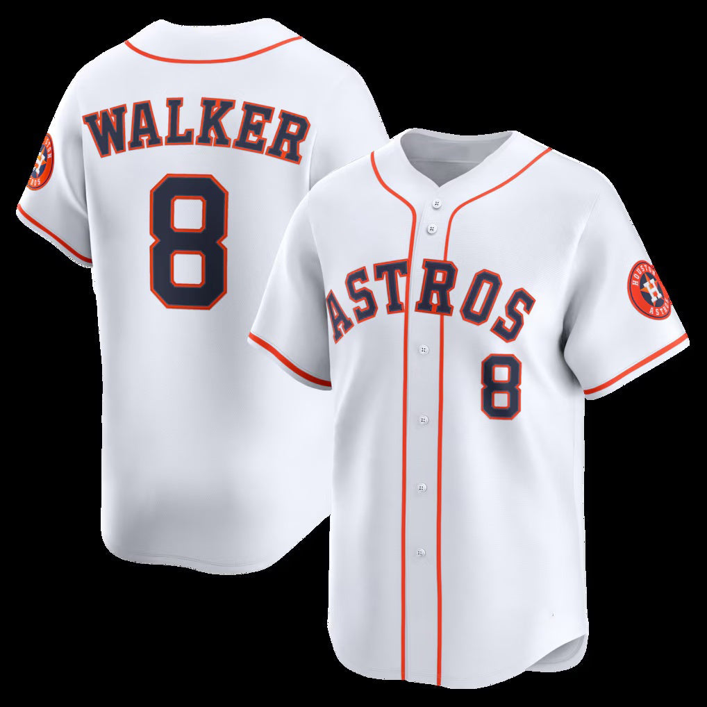 H.Astros #8 Christian Walker White Home Limited Player Jersey
