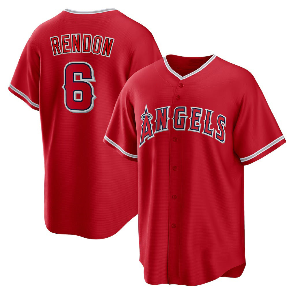 LA.Angels #6 Anthony Rendon Red Alternate Replica Player Name Jersey