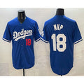 LA.Dodgers #18 Yoshinobu Yamamoto MVP Blue Limited Stitched Jersey