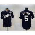 LA.Dodgers #5 Freddie Freeman Black 2024 World Series Cool Base 2 Stitched Jersey
