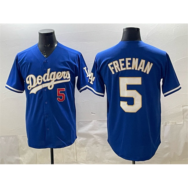 LA.Dodgers #5 Freddie Freeman Royal Limited Stitched Jersey