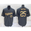 M.Twins #25 Byron Buxton Number Grey 2022 All Star Stitched Cool Base Jersey