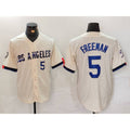 LA.Dodgers #5 Freddie Freeman Number Cream 2024 City Connect Limited Stitched Jersey