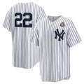 NY.Yankees #22 Juan Soto White 2024 World Series Cool Base Stitched  Jersey