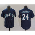 S.Mariners #24 Ken Griffey Jr. Navy Cool Base Stitched  Jersey