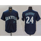 S.Mariners #24 Ken Griffey Jr. Navy Cool Base Stitched  Jersey