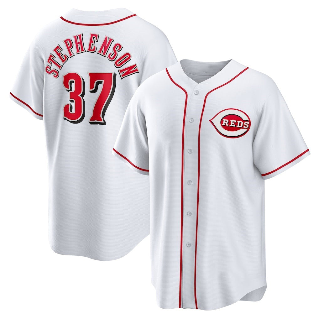C.Reds #37 Tyler Stephenson White Home Replica Jersey